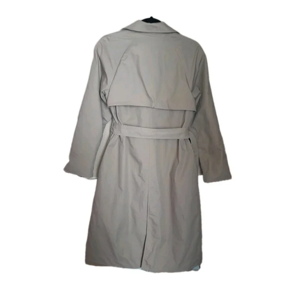 Uniqlo Womens Classic Trench Coat Minimalist Casual Refined Tan Size XS